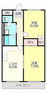 Belong東花園【4階】の間取り