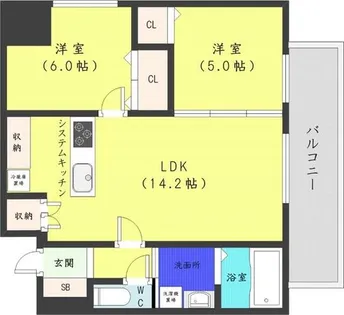 エクレール【10階】の間取り