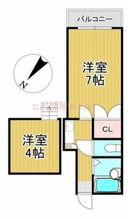 アザリア野中町【103号室】の間取り