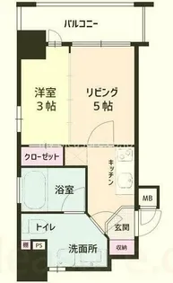 ルネッサンス21天神サウス【801号室】の間取り