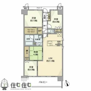 トヨタミッドヒルズ毘森公園【3階】の間取り