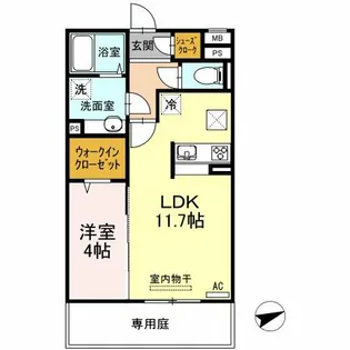 フロレゾンA棟【1階】の間取り