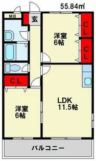 サンヴィレッジ宮園【3階】の間取り