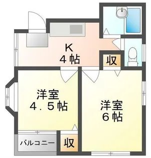 アビタシオン大島【4階】の間取り