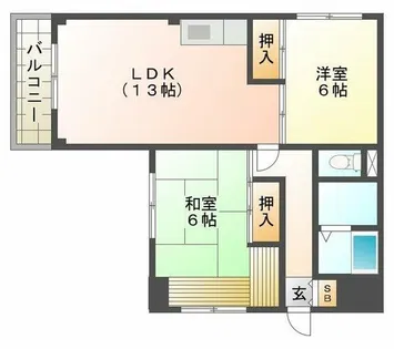 山手ハイツ【3階】の間取り