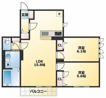 Demeure Crecia Ⅰ【2階】の間取り