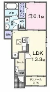 サンスーシィ【1階】の間取り