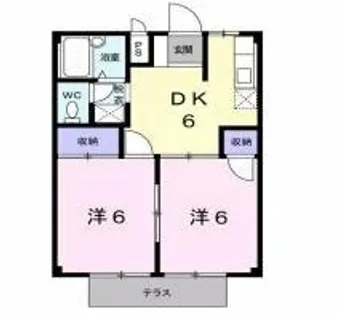 2DKの間取り画像