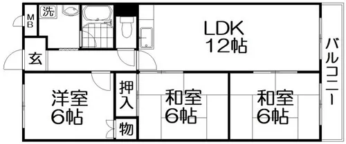 サンフェリカ【2階】の間取り
