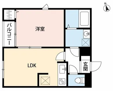 ヒルトップYKC【201号室】の間取り