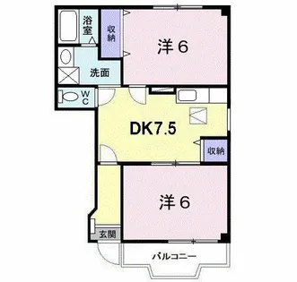 ミシュカーン【1階】の間取り