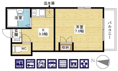 コモド田口【3階】の間取り