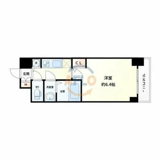 1Kの間取り画像