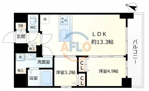 リヴェント福島野田【13階】の間取り