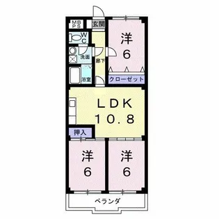 田中ハイツ【1階】の間取り
