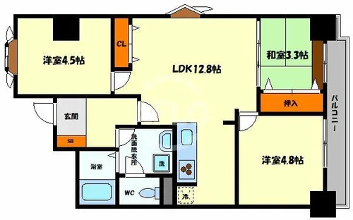 ノバカネイチ堂ヶ芝【2階】の間取り