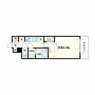 プレサンス朝潮橋ベイブリーズ【11階】の間取り