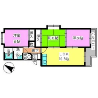 福岡県福岡市南区西長住3丁目【マンション】の間取り