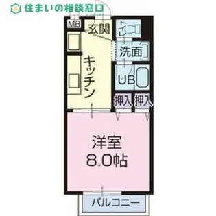 愛知県岡崎市井内町字上堤【アパート】の間取り