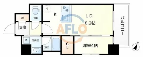 Metrosa京町堀【9階】の間取り