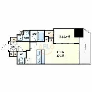 コンフォリア・リヴ北浜淡路町【3階】の間取り