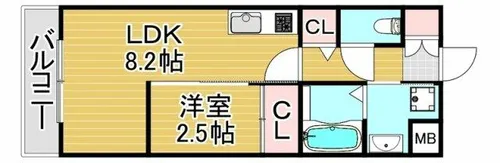 PHOENIX千早【2階】の間取り