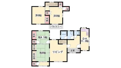兵庫県姫路市御立東3丁目【一戸建】の間取り