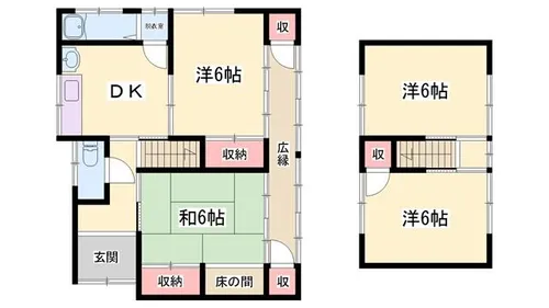兵庫県姫路市飾磨区今在家2丁目【一戸建】の間取り