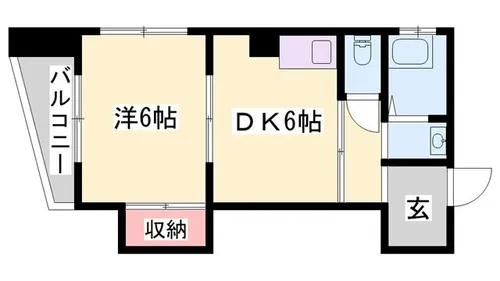 美乃新荘【202号室】の間取り