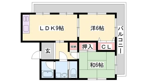 メゾンやすむろ1【3-E号室】の間取り