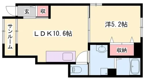 ウエストガーデン7【101号室】の間取り