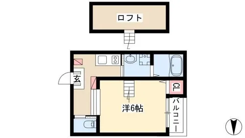 ディアコート浄心【105号室】の間取り