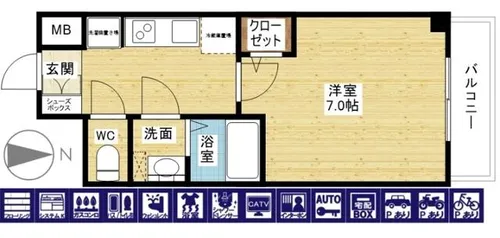 コンフォリア新大阪宮原Q【9階】の間取り