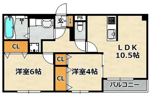 Canal Ark【3階】の間取り