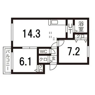 北海道札幌市西区発寒七条11丁目【マンション】の間取り