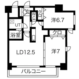 北海道札幌市西区発寒九条10丁目【マンション】の間取り