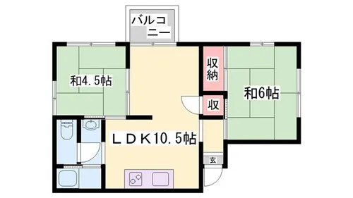 田中ハイツ【101号室】の間取り