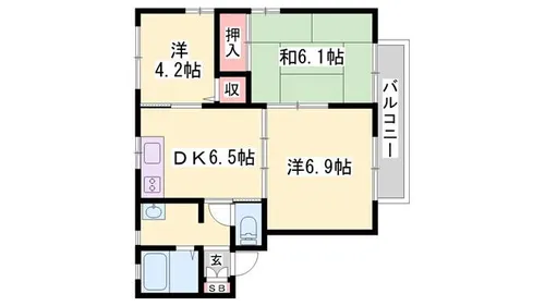 フレグランス新宮【2階】の間取り