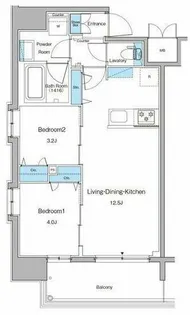 ルフォンプログレ南森町【3階】の間取り