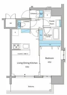 ルフォンプログレ南森町【3階】の間取り
