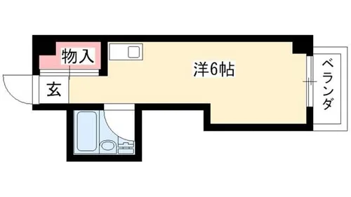 ヴィラカレッジウエスト【209号室】の間取り