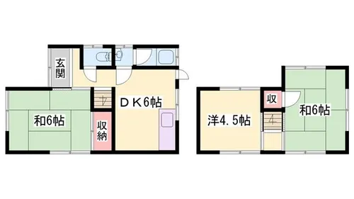 兵庫県姫路市飾磨区若宮町【一戸建】の間取り
