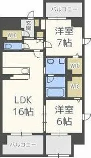ラ・シルフィード博多駅南【3階】の間取り