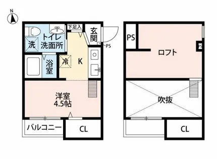 dormire箱崎【2階】の間取り