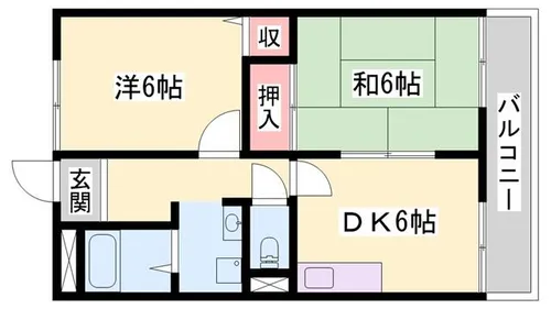 ロイヤルヒルズ北平野【402号室】の間取り