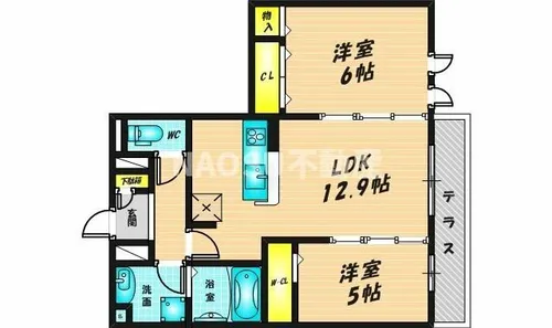 アコルデ西岩田【205号室】の間取り