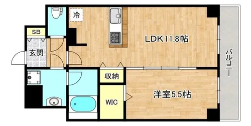 大阪府大阪市東成区東小橋2丁目【マンション】の間取り