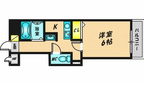 ポレール新石切【205号室】の間取り