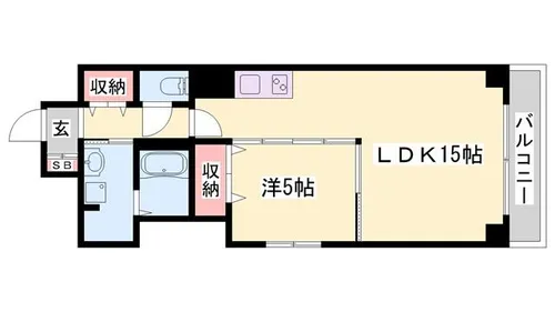 KS駅前ビル【803号室】の間取り