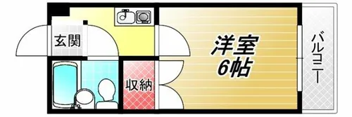 アールエス菱屋西【2階】の間取り